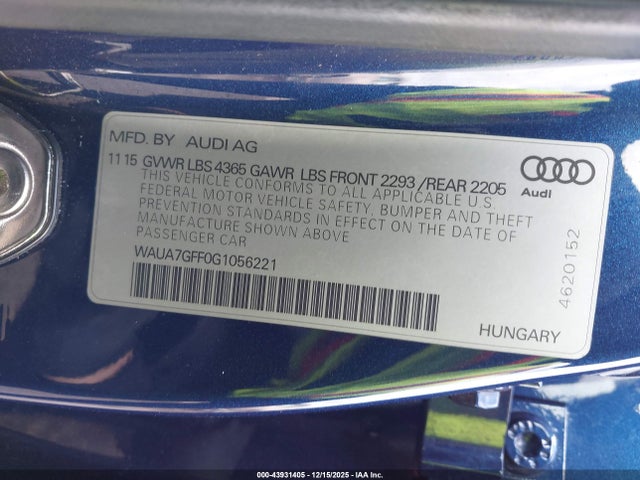 2016 AUDI A3 WAUA7GFF0G1056221 Photo 8