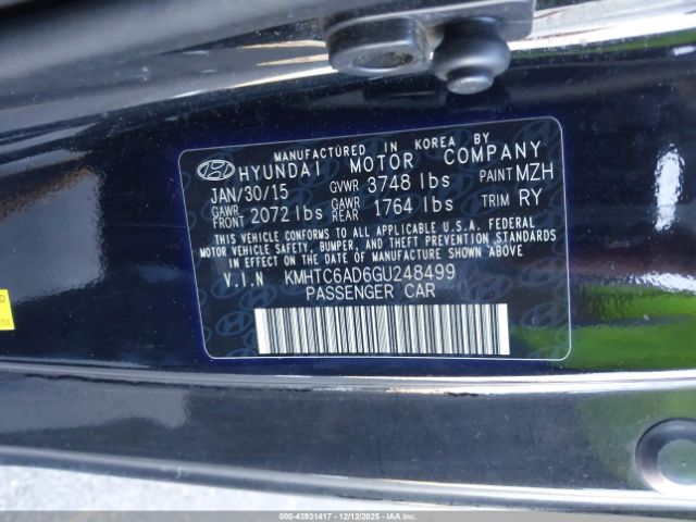 2016 HYUNDAI VELOSTER KMHTC6AD6GU248499 Photo 8