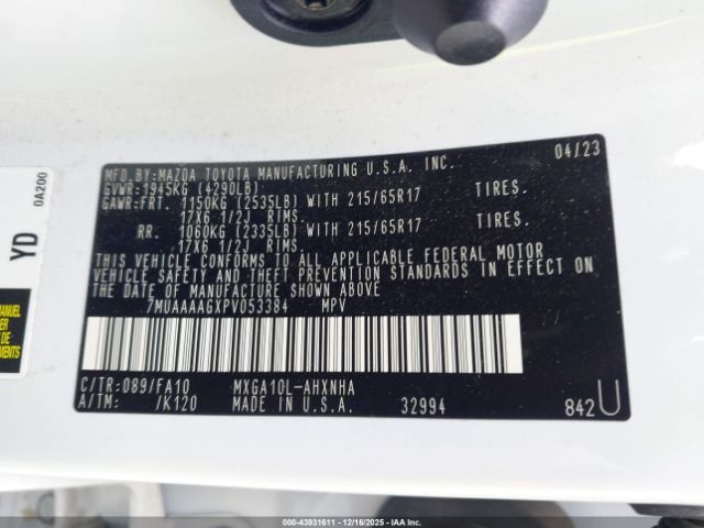 2023 TOYOTA COROLLA CROSS 7MUAAAAGXPV053384 Photo 8