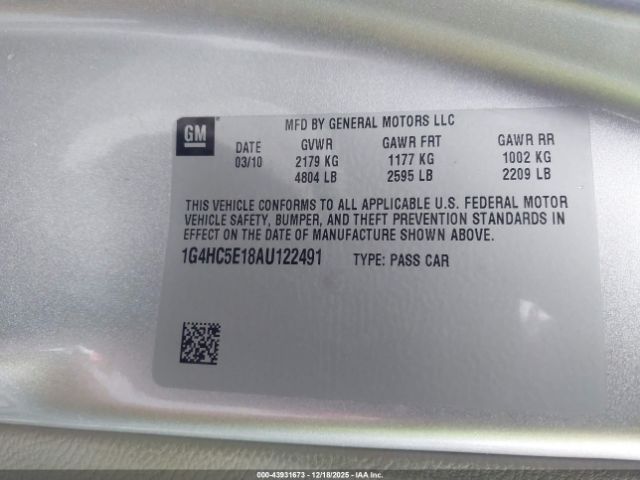 2010 BUICK LUCERNE 1G4HC5E18AU122491 Photo 8