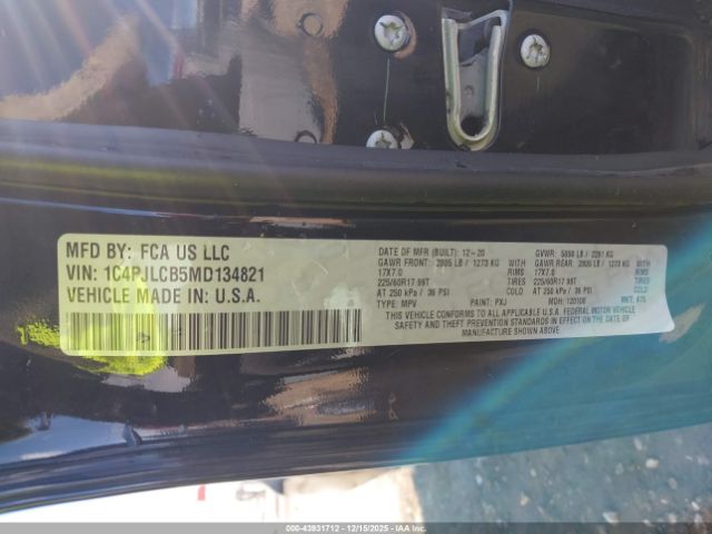 2021 JEEP CHEROKEE 1C4PJLCB5MD134821 Photo 8