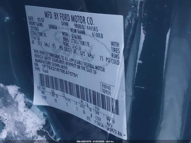 2008 FORD F-250 1FTSX21R78EA75791 Photo 8