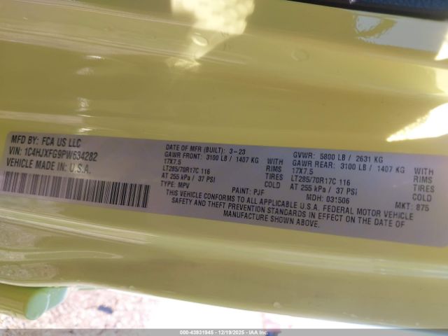 2023 JEEP WRANGLER 1C4HJXFG9PW634282 Photo 8