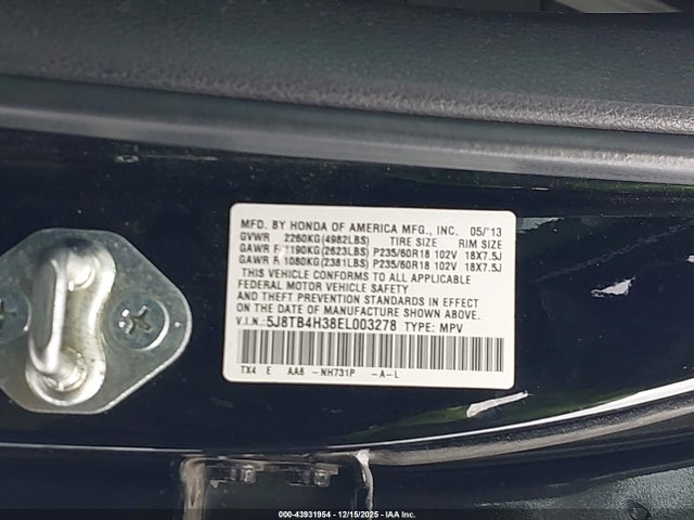 2014 ACURA RDX 5J8TB4H38EL003278 Photo 8