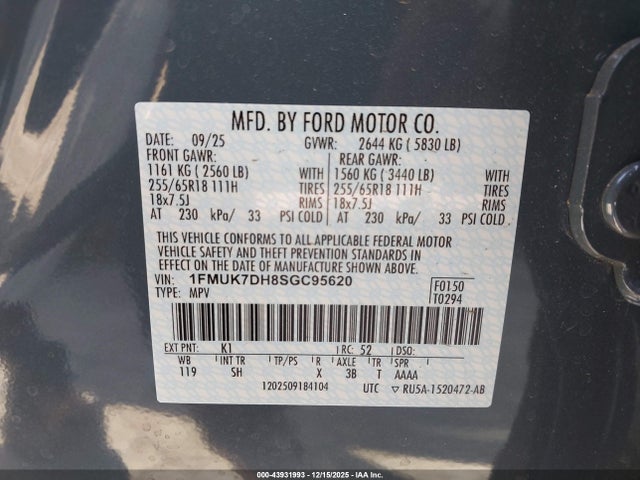 1FMUK7DH8SGC95620 Ford Explorer Active