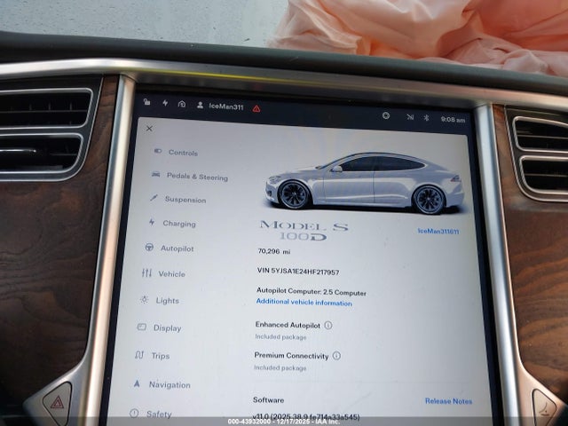 2017 TESLA MODEL S 5YJSA1E24HF217957 Photo 6