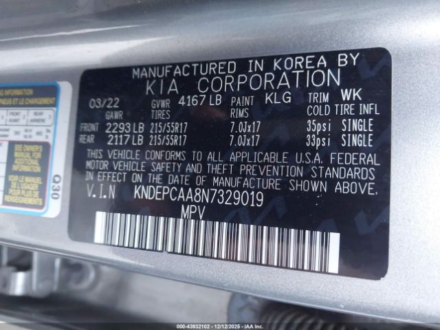 2022 KIA SELTOS KNDEPCAA8N7329019 Photo 8