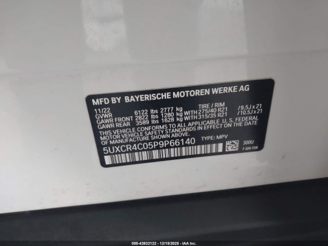 2023 BMW X5 5UXCR4C05P9P66140 Photo 8