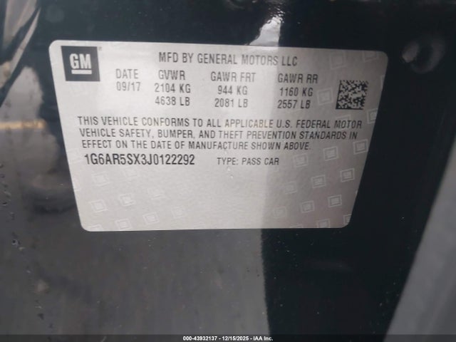 2018 CADILLAC CTS 1G6AR5SX3J0122292 Photo 8