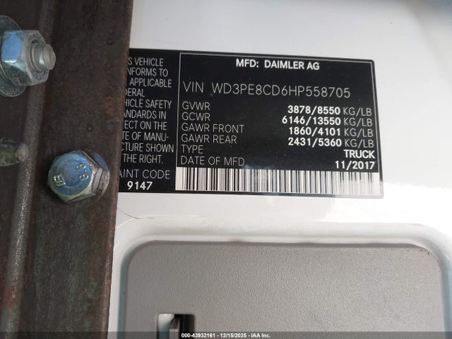 2017 MERCEDES-BENZ SPRINTER 2500 WD3PE8CD6HP558705 Photo 8