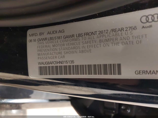 2017 AUDI A6 WAUG8AFC5HN015135 Photo 8