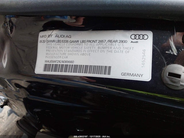 2020 AUDI A6 WAUE8AF2XLN089660 Photo 8