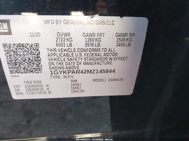 2021 CADILLAC XT6 1GYKPAR42MZ145844 Photo 8