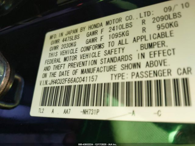 2010 ACURA TSX JH4CU2F66AC041157 Photo 8