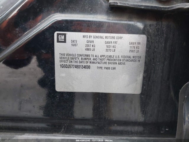 2008 CADILLAC CTS 1G6DJ577480134698 Photo 8