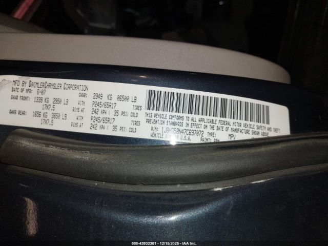 2007 JEEP COMMANDER 1J8HG58N47C697072 Photo 8