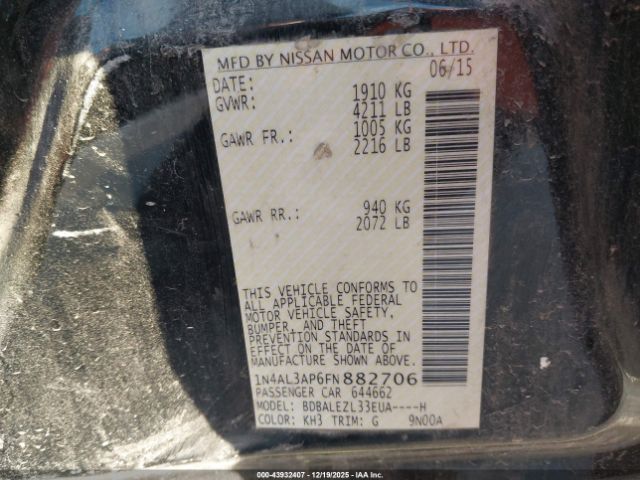 2015 NISSAN ALTIMA 1N4AL3AP6FN882706 Photo 8