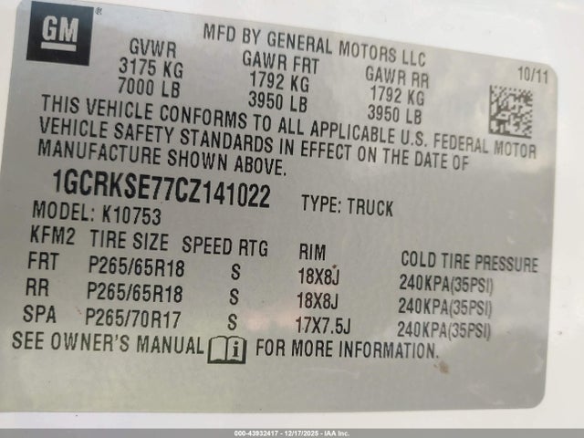 2012 CHEVROLET SILVERADO 1500 1GCRKSE77CZ141022 Photo 8