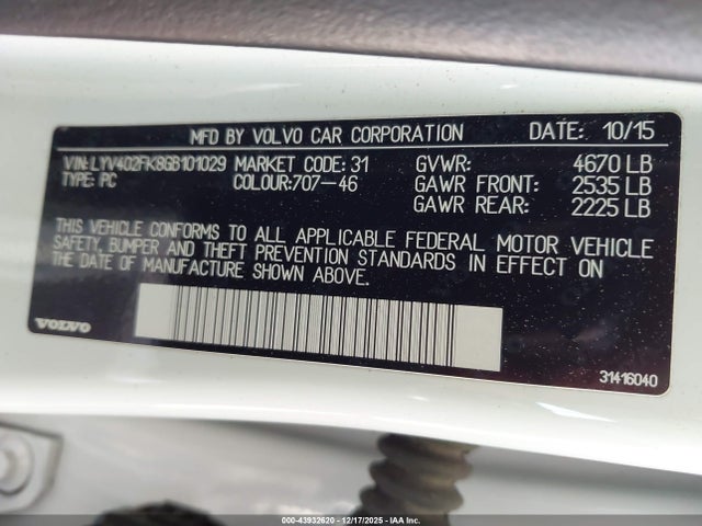 2016 VOLVO S60 INSCRIPTION LYV402FK8GB101029 Photo 8