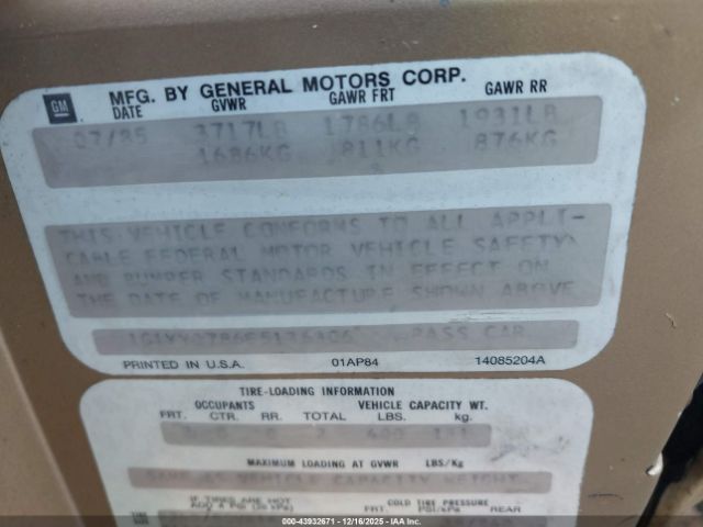 1985 CHEVROLET CORVETTE 1G1YY0786F5136306 Photo 8