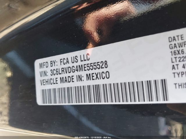 2021 RAM PROMASTER 2500 3C6LRVDG4ME555528 Photo 8