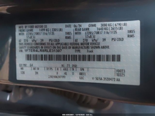 2024 FORD RANGER 1FTER4LR8RLE31307 Photo 8