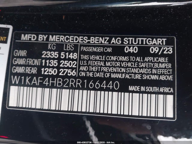 2024 MERCEDES-BENZ C 300 W1KAF4HB2RR166440 Photo 8