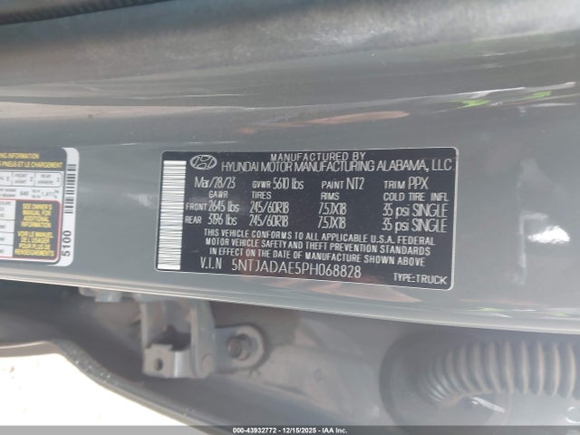 Hyundai Santa Cruz Se 2023 5NTJADAE5PH068828 Image 9
