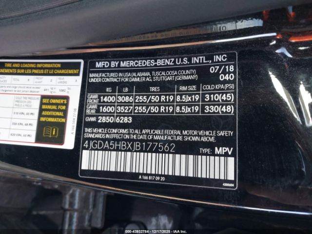 2018 MERCEDES-BENZ GLE 350 4JGDA5HBXJB177562 Photo 8