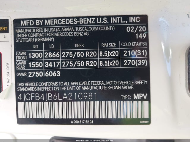 2020 MERCEDES-BENZ GLE 350 4JGFB4JB6LA210981 Photo 8