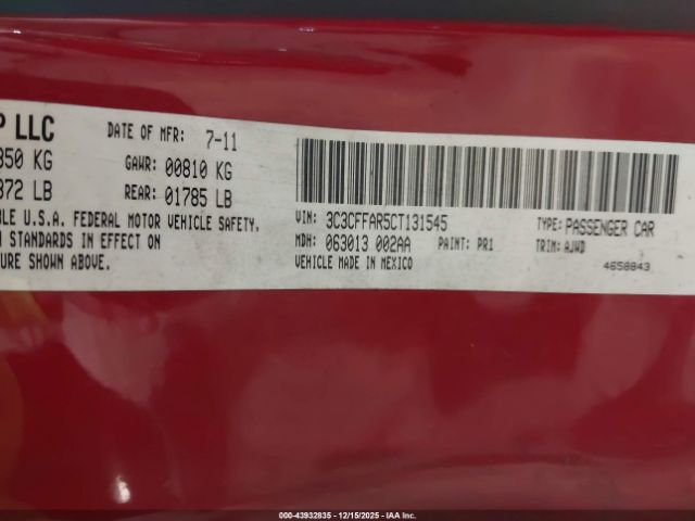 2012 FIAT 500 3C3CFFAR5CT131545 Photo 8