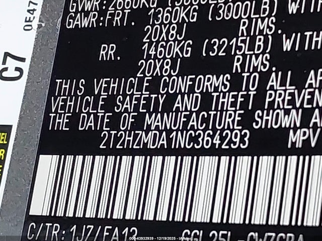 Lexus RX 350 2022 2T2HZMDA1NC364293 Image 9
