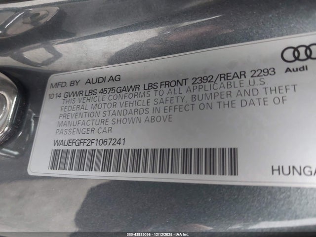 2015 AUDI A3 WAUEFGFF2F1067241 Photo 8