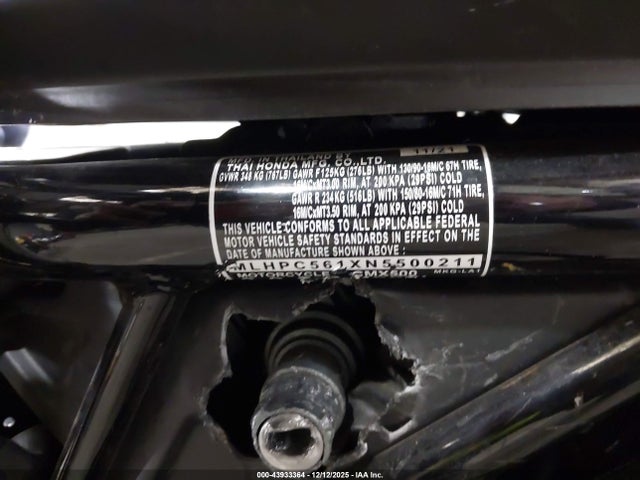 2022 HONDA CMX500 MLHPC561XN5500211 Photo 9