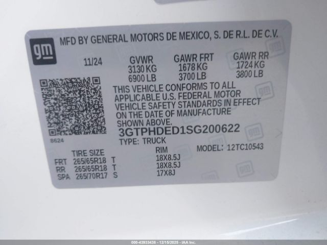 2025 GMC SIERRA 1500 3GTPHDED1SG200622 Photo 8