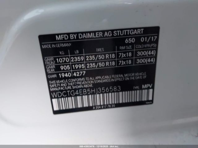 2017 MERCEDES-BENZ GLA 250 WDCTG4EB5HJ356583 Photo 8