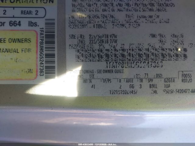 2016 FORD MUSTANG 1FATP8UH5G5247363 Photo 8