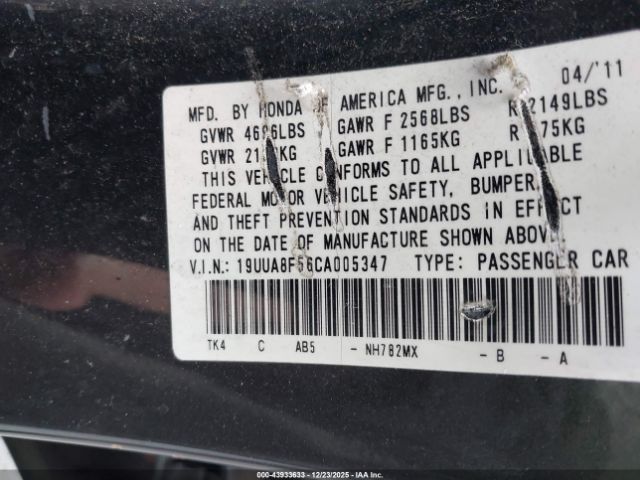 2012 ACURA TL 19UUA8F56CA005347 Photo 8