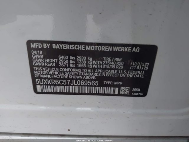 2018 BMW X5 5UXKR6C57JL069565 Photo 8