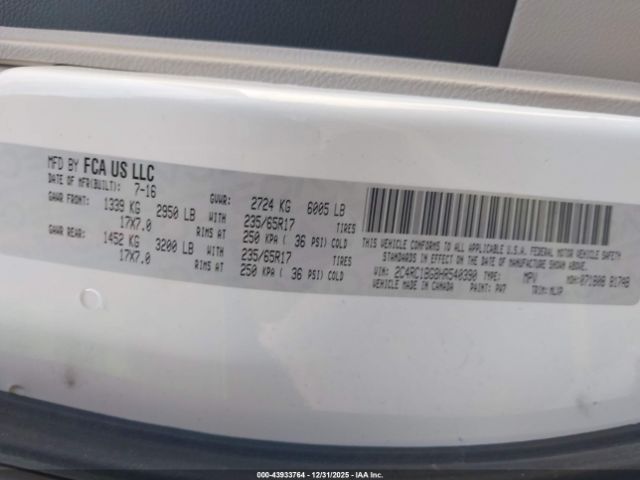 2017 CHRYSLER PACIFICA 2C4RC1BG8HR540390 Photo 8