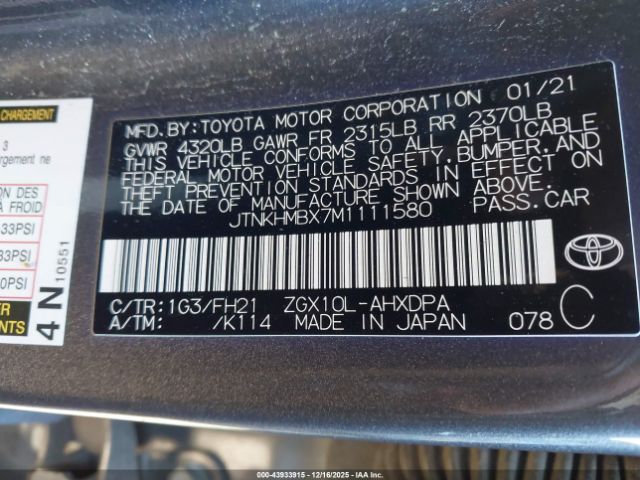 2021 TOYOTA C-HR JTNKHMBX7M1111580 Photo 8