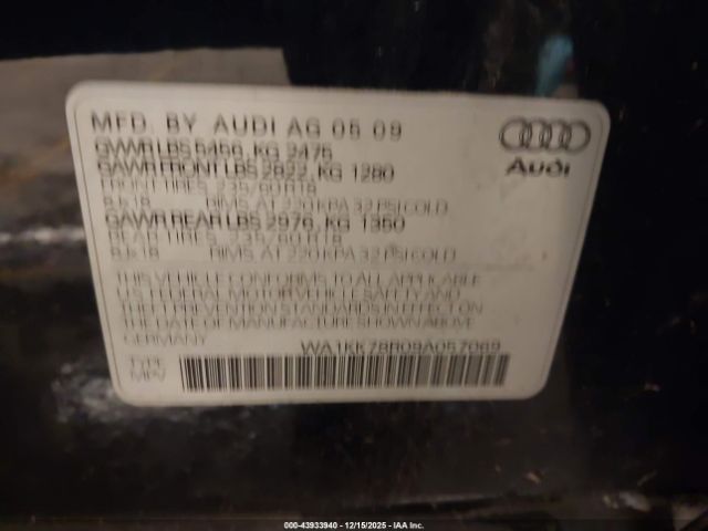 2009 AUDI Q5 WA1KK78R09A057069 Photo 8
