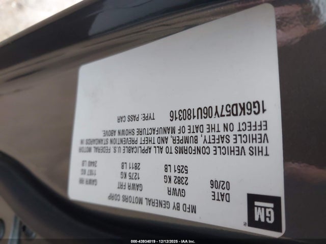 2006 CADILLAC DTS 1G6KD57Y06U180316 Photo 8