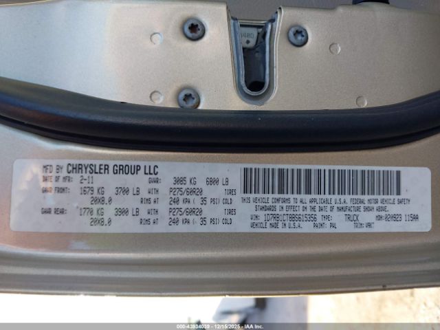 2011 RAM RAM 1500 1D7RB1CT8BS615356 Photo 8