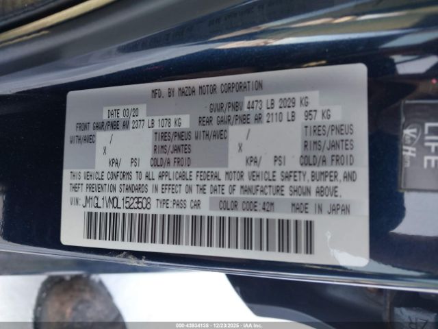 2020 MAZDA MAZDA6 JM1GL1VM0L1523508 Photo 8