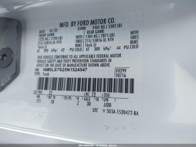 2022 FORD TRANSIT CONNECT NM0LS7S25N1524547 Photo 8