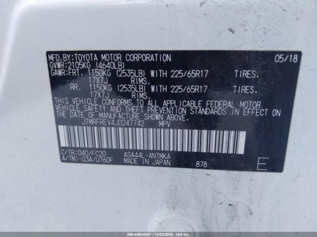 2018 TOYOTA RAV4 JTMRFREV4JD247742 Photo 8