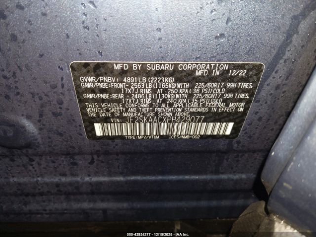 2023 SUBARU FORESTER JF2SKAACXPH429077 Photo 8