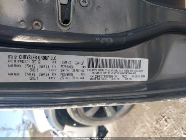 2013 RAM 1500 1C6RR7KT9DS573946 Photo 8
