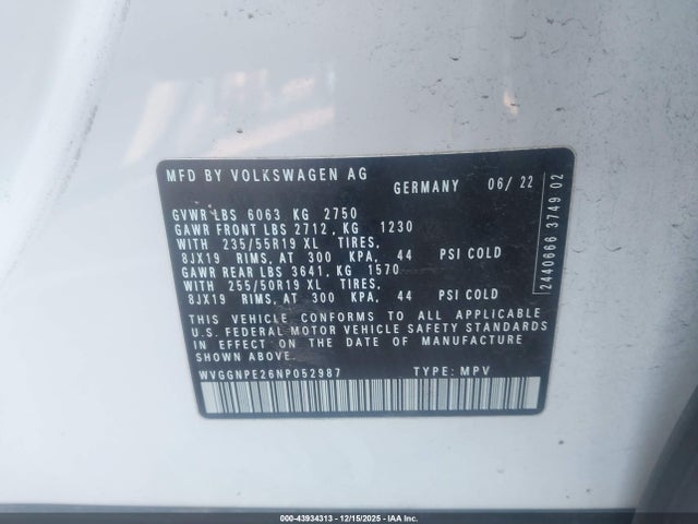 2022 VOLKSWAGEN ID.4 WVGGNPE26NP052987 Photo 8